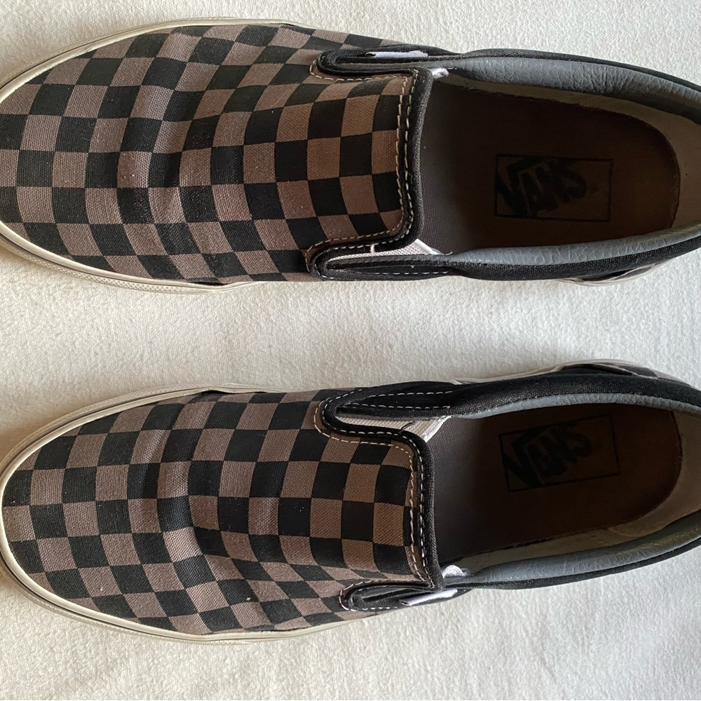 Black Checkered Vans